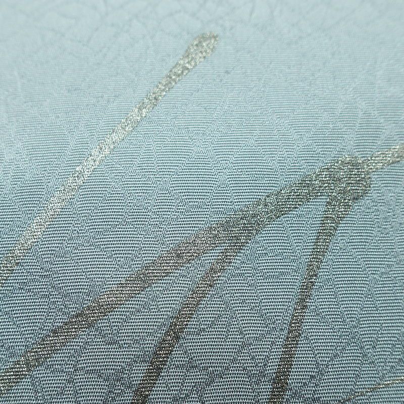 名古屋帯 太鼓柄 美品 落款入り しつけ糸付き 正絹 その他の柄 名古屋仕立て なごや帯 リサイクル帯 帯 シンプル 青・紺_画像3