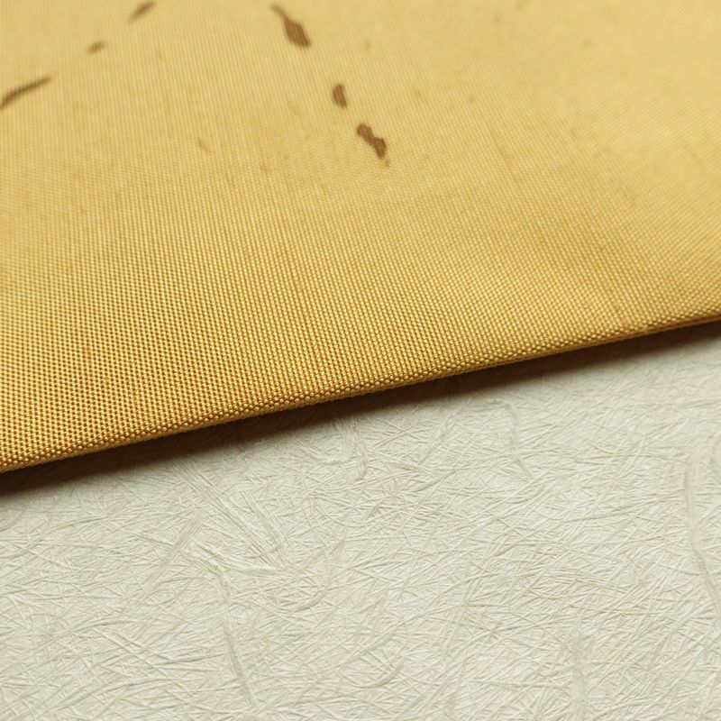名古屋帯 太鼓柄 良品 正絹 花柄 名古屋仕立て なごや帯 リサイクル帯 帯 シンプル 黄・黄土色_画像13