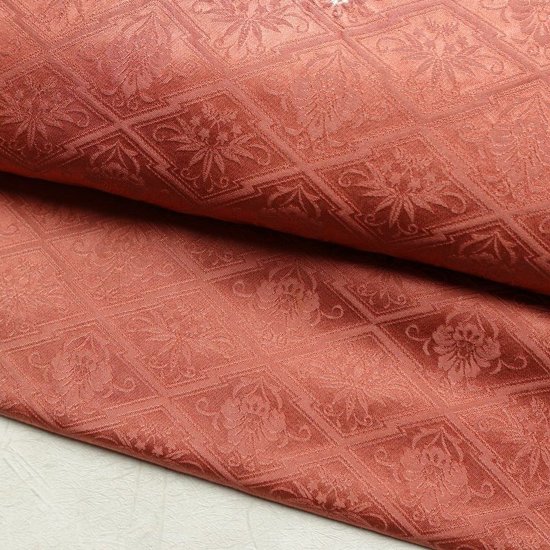 名古屋帯 太鼓柄 絞り 正絹 幾何学柄・抽象柄 名古屋仕立て なごや帯 リサイクル帯 帯 ピンク_画像5