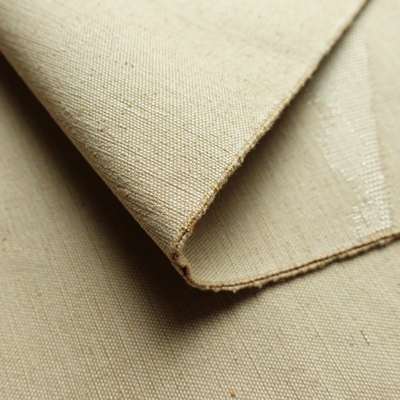 名古屋帯 六通柄 美品 正絹 風景柄 通し仕立て なごや帯 リサイクル帯 帯 ベージュ_画像11