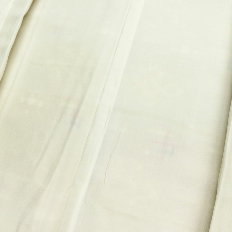 紬 良品 正絹 古典柄 袷仕立て 身丈155.5cm 裄丈63.5cm リサイクル着物 着物 モダン 黄・黄土色_画像18