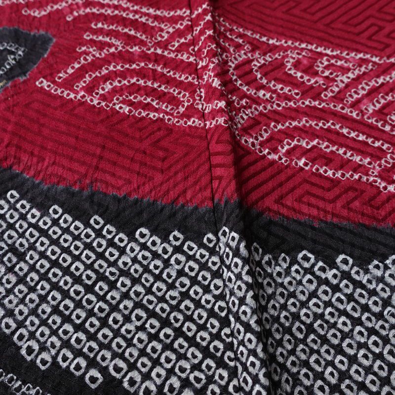 振袖 金駒刺繍 絞り 正絹 古典柄 袷仕立て 身丈168.5cm 裄丈68cm リサイクル着物 着物 刺繍 箔 成人式 二十歳 二十歳の集い フォーマル 赤紫 紫・藤色_画像13