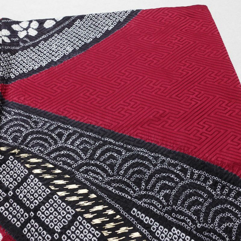 振袖 金駒刺繍 絞り 正絹 古典柄 袷仕立て 身丈168.5cm 裄丈68cm リサイクル着物 着物 刺繍 箔 成人式 二十歳 二十歳の集い フォーマル 赤紫 紫・藤色_画像15