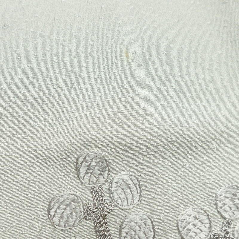 付け下げ 正絹 古典柄 袷仕立て 身丈158cm 裄丈62.5cm リサイクル着物 着物 刺繍 フォーマル グレー_画像12