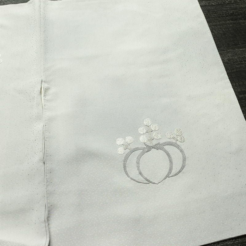付け下げ 正絹 古典柄 袷仕立て 身丈158cm 裄丈62.5cm リサイクル着物 着物 刺繍 フォーマル グレー_画像14