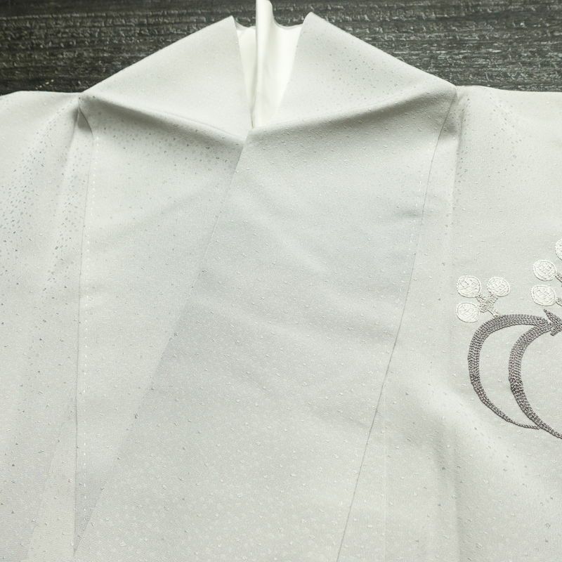 付け下げ 正絹 古典柄 袷仕立て 身丈158cm 裄丈62.5cm リサイクル着物 着物 刺繍 フォーマル グレー_画像16