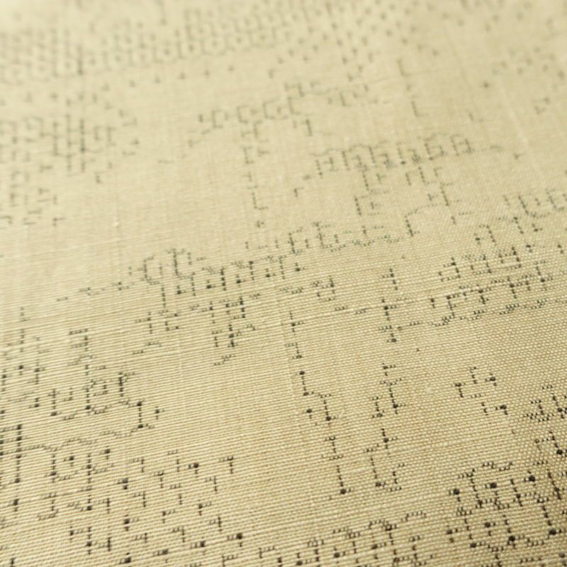 紬 良品 正絹 古典柄 袷仕立て 身丈167.5cm 裄丈66.5cm リサイクル着物 着物 ベージュ_画像10