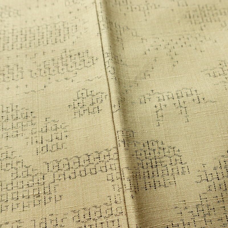 紬 良品 正絹 古典柄 袷仕立て 身丈167.5cm 裄丈66.5cm リサイクル着物 着物 ベージュ_画像12