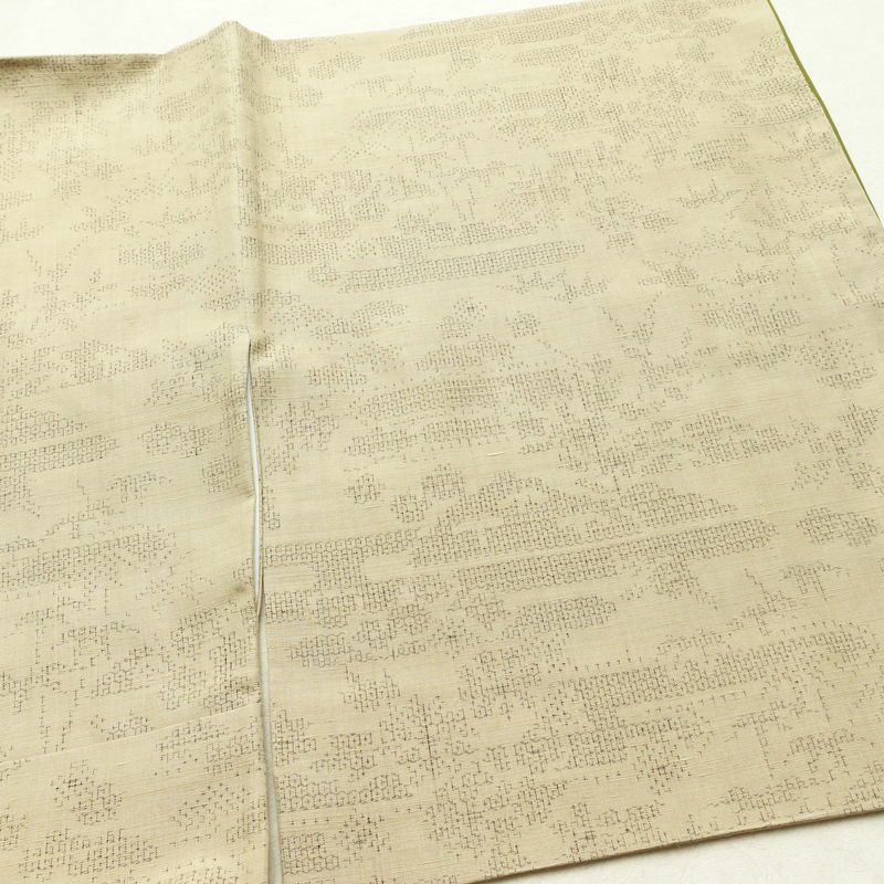 紬 良品 正絹 古典柄 袷仕立て 身丈167.5cm 裄丈66.5cm リサイクル着物 着物 ベージュ_画像14