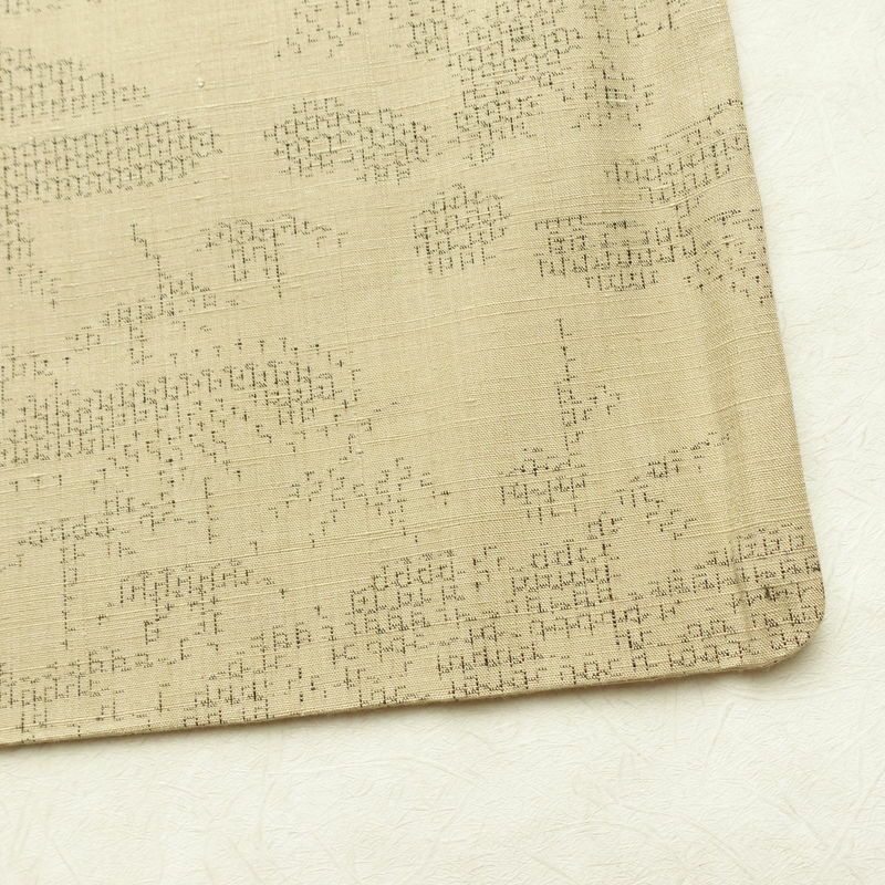 紬 良品 正絹 古典柄 袷仕立て 身丈167.5cm 裄丈66.5cm リサイクル着物 着物 ベージュ_画像16