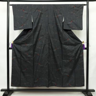 大島紬 良品 証紙なし しつけ糸付き 正絹 古典柄 袷仕立て 身丈159cm