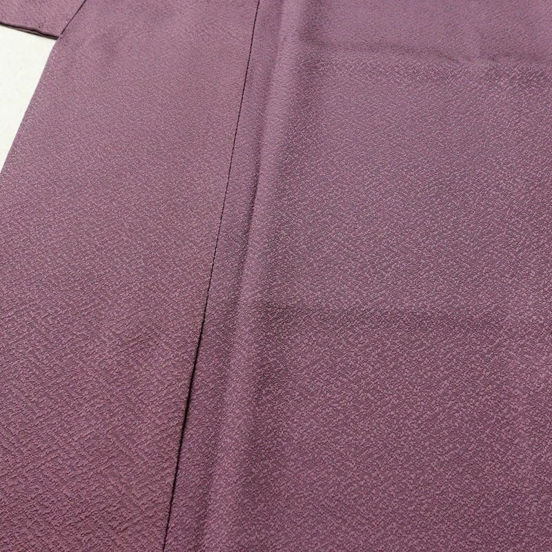 色無地 落款入り 一つ紋付き 正絹 古典柄 袷仕立て 身丈161.5cm 裄丈62cm リサイクル着物 着物 お茶会 フォーマル 紫・藤色_画像5