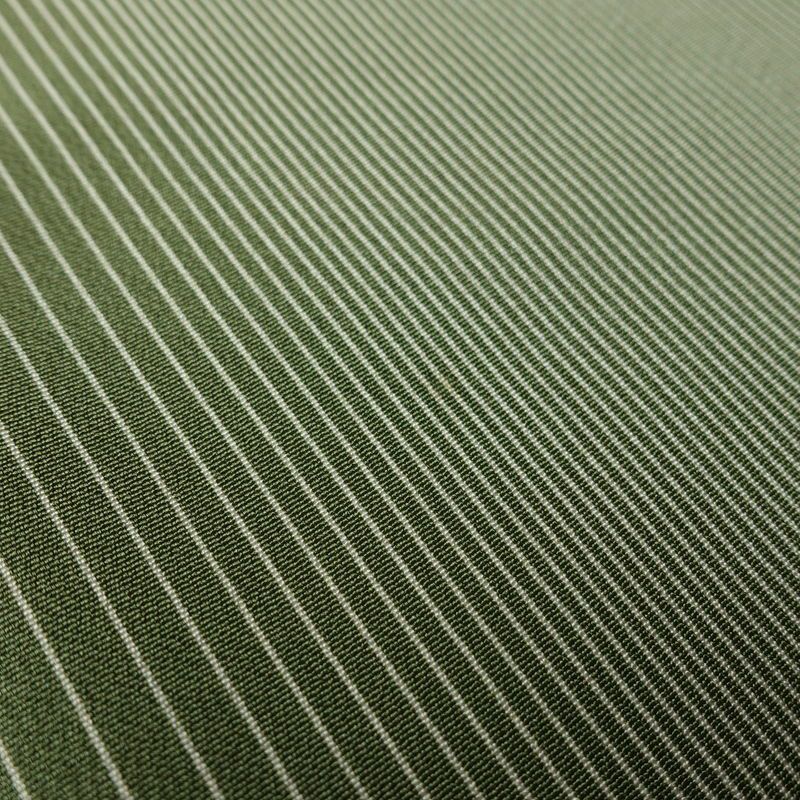 小紋 正絹 縞柄・線柄 袷仕立て 身丈160cm 裄丈67cm リサイクル着物 着物 モダン 緑・うぐいす色_画像10