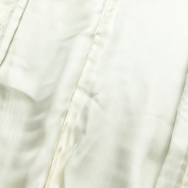 小紋 正絹 縞柄・線柄 袷仕立て 身丈160cm 裄丈67cm リサイクル着物 着物 モダン 緑・うぐいす色_画像18