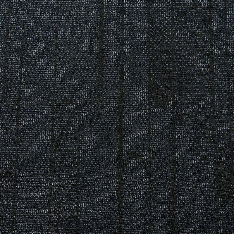 塩沢紬 証紙あり 紬 しつけ糸付き 正絹 古典柄 袷仕立て 身丈162.5cm 裄丈62.5cm リサイクル着物 着物 未使用品 青・紺_画像8