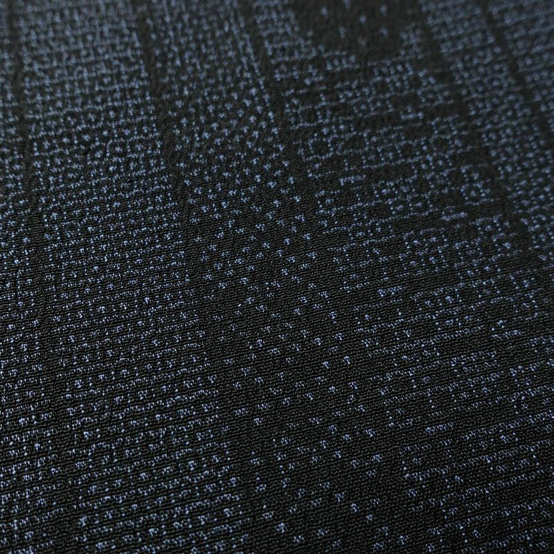 塩沢紬 証紙あり 紬 しつけ糸付き 正絹 古典柄 袷仕立て 身丈162.5cm 裄丈62.5cm リサイクル着物 着物 未使用品 青・紺_画像9