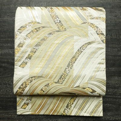 袋帯 佐賀錦 全通柄 フォーマル用 正絹 雲柄 箔 金糸 帯 ピンク | 全通